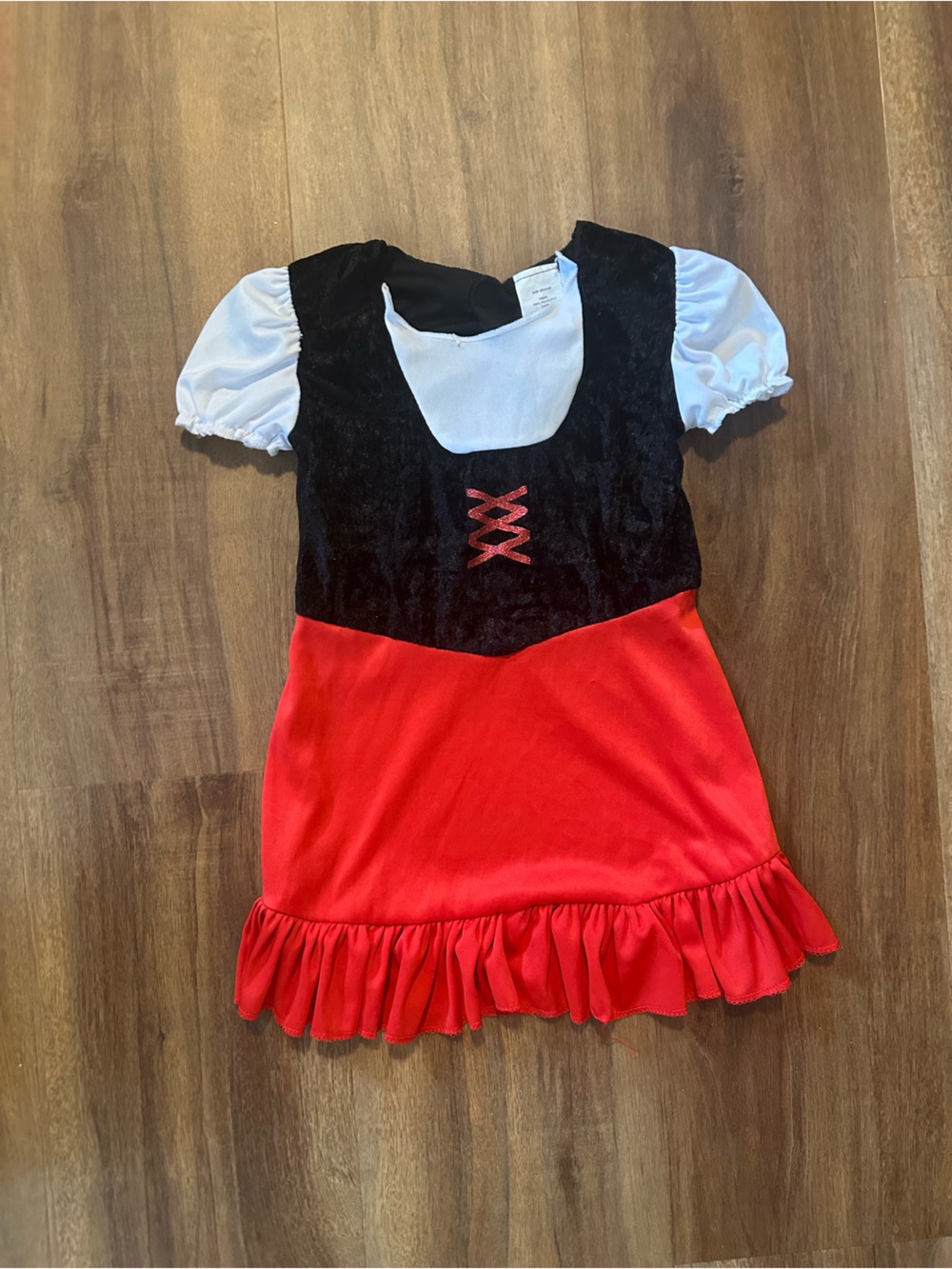 Girls M Red and Black Costume Dress
